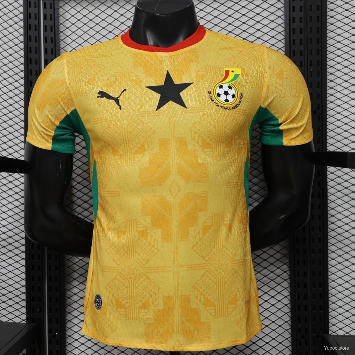 Camiseta de fútbol Ghana 2026/27 VISITANTE MANGA CORTA VERSION JUGADOR